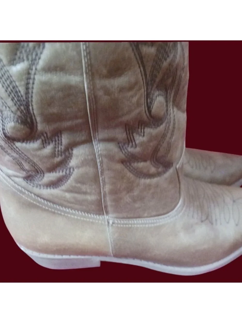 Coconuts Western Stitching Style Leather Cowboy Boots Women’s Size 11M - Picture 2 of 14
